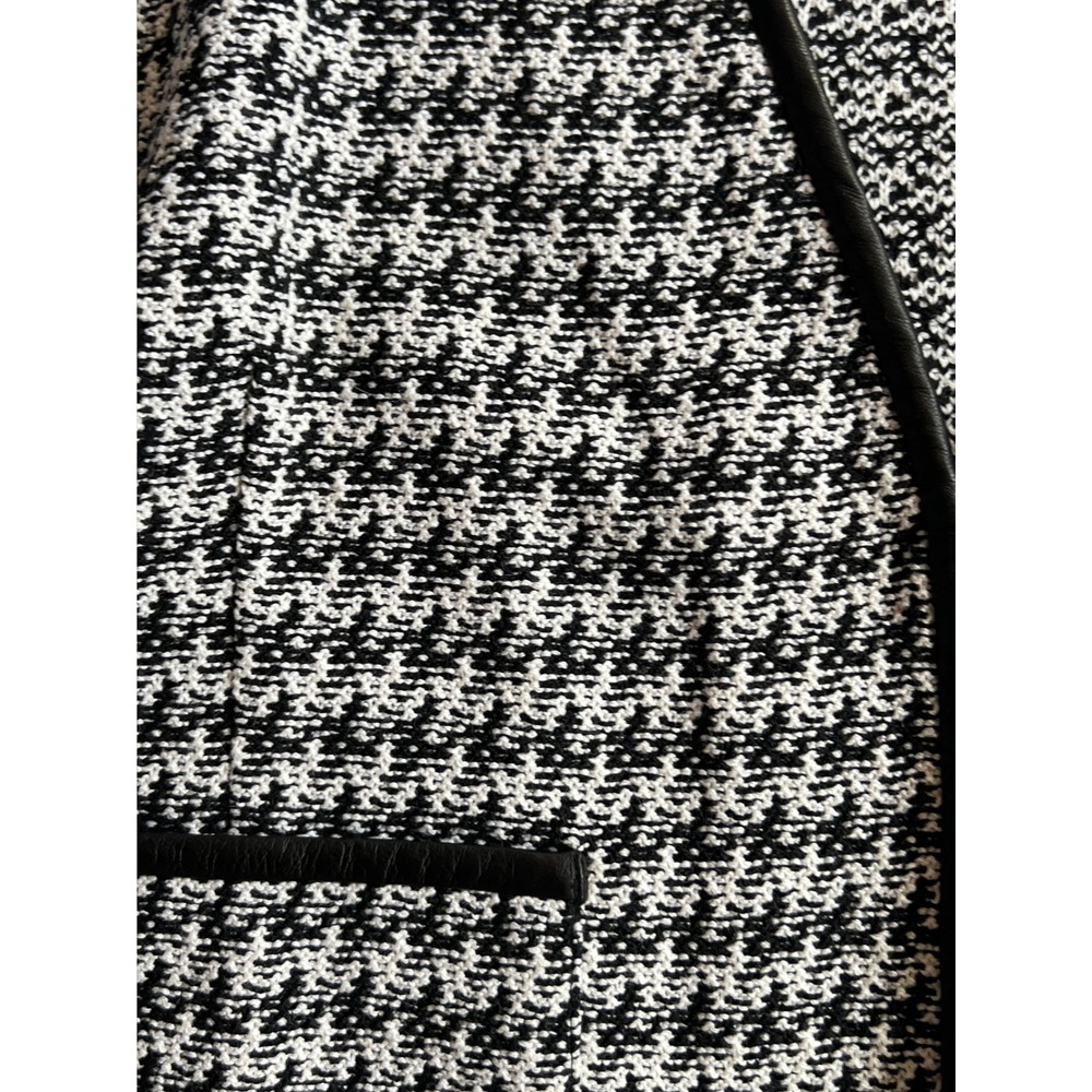 St John Collection Houndstooth Luxury Business Casual Jacket Black White Size 16 - Picture 7 of 8